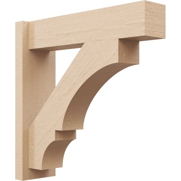 Ekena Millwork 5 1/2-in W x 20-in D x 20-in H Balboa Block Rough Cedar Woodgrain TimberThane Outlooker, Primed Tan OUTUR055X20X20BOA44RCPR - main